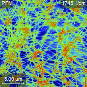 PiFM image of buried silver nanowire in conductive layer