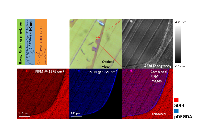 Fig 1 - Cross-sectional IR PiFM Analysis - App Notes on PiFM